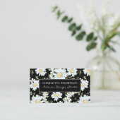 Carte De Visite Moderne Fille Chic Floral Dot Motif Professionnel (Debout devant)