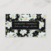 Carte De Visite Moderne Fille Chic Floral Dot Motif Professionnel (Devant)