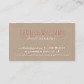 Carte De Visite MODERNE FLÈCHE LOGO feuille d'or rustique dessinée (Dos)