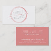 Carte De Visite MODERNE FLÈCHE LOGO tribal rustique dessiné à la m (Devant / Derrière)