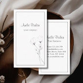 Carte De Visite Moderne, fleurs d'art en ligne, écriture manuscrit