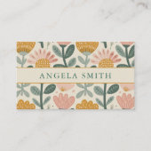 Carte De Visite Moderne Floral Boho (Devant)