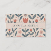 Carte De Visite Moderne Floral Boho (Devant)