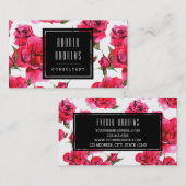 Carte de visite moderne floral de consultant en (Devant / Derrière)