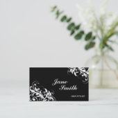 Carte De Visite Moderne floral de fleur chique élégante élégante (Debout devant)