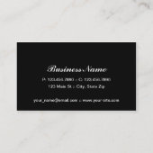 Carte De Visite Moderne floral de fleur chique élégante élégante (Dos)