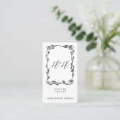 Carte De Visite Moderne Floral Et Vins Design De Bijoux Frontalier (Debout devant)