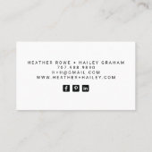 Carte De Visite Moderne Floral Et Vins Design De Bijoux Frontalier (Dos)