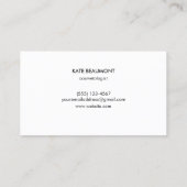 Carte De Visite Moderne Floral Rose Gold Marbre blanc Beauté (Dos)