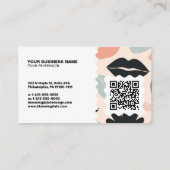 Carte de visite moderne florale – Code QR (Dos)