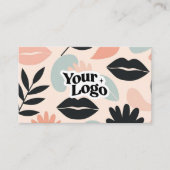 Carte de visite moderne florale – Code QR (Devant)
