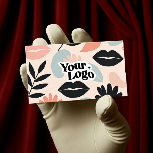 Carte de visite moderne florale – Code QR
