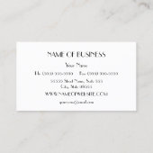 Carte De Visite Moderne Floriste Noir Grandes Blancs Avec Amarylli (Dos)