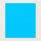 Carte De Visite Moderne Fun Blanc Vivid Ciel Bleu Plié (Intérieur déplié)