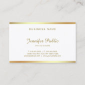 Carte De Visite Moderne futé élégant de calligraphie d'or de (Dos)