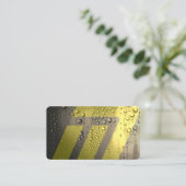 Carte de visite moderne futuriste de style métal h (Debout devant)