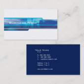 CARTE DE VISITE moderne futuriste tendance marine  (Devant / Derrière)