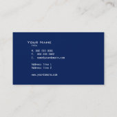 CARTE DE VISITE moderne futuriste tendance marine  (Dos)