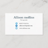 Carte De Visite Moderne Gemstone Blue Agate Gold Foil (Dos)