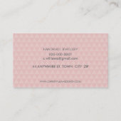 Carte De Visite MODERNE GEO MOTIF badge intelligent logo bébé rose (Dos)