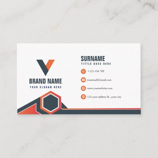 Carte De Visite Moderne géométrique (Devant)