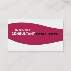 Carte De Visite Moderne géométrique à la mode rouge de consulta