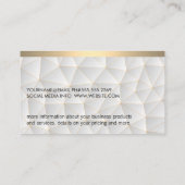 Carte De Visite Moderne géométrique | Découpe Or (Dos)