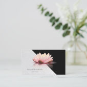 Carte De Visite Moderne géométrique, élégant Lotus (Debout devant)