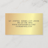 Carte De Visite Moderne géométrique, Élégant, Or, Cadre (Dos)