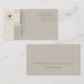 Carte De Visite Moderne géométrique floral professionnel unique (Devant / Derrière)