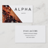 Carte De Visite Moderne géométrique Gravure conception de la const (Devant / Derrière)