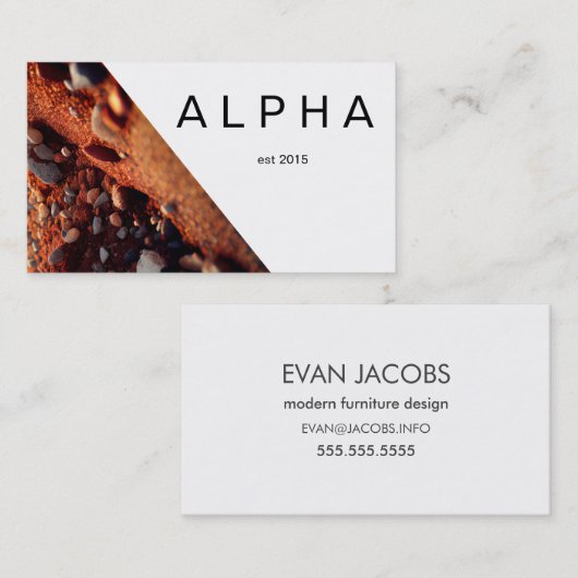 Carte De Visite Moderne géométrique Gravure conception de la const (Devant / Derrière)