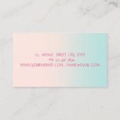 Carte De Visite Moderne Girl Professional, ongles (Dos)