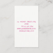 Carte De Visite Moderne Girly Professional, Bâtons à lèvres (Dos)