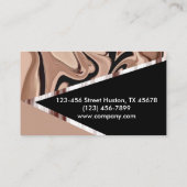 Carte De Visite Moderne Girly Stylish Beige Rose Mode Beauté (Dos)