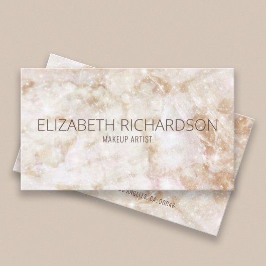 Carte De Visite Moderne Glam Chic Élégant Luxe Blanc Neutral