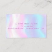 Carte De Visite Moderne Glittery Lips, Maquillage artiste Holograp (Dos)