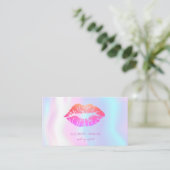 Carte De Visite Moderne Glittery Lips, Maquillage artiste Holograp (Debout devant)