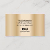 Carte De Visite Moderne Gold Agate Maquillage Artiste Coiffure Bea (Dos)