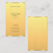 Carte De Visite Moderne Gold Elegant Simple Modèle Professionnel (Devant / Derrière)