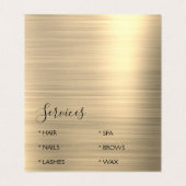 Carte De Visite Moderne Gold Foil (Intérieur déplié)