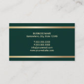 Carte De Visite Moderne Gold House Réaltor immobilier Dark Green (Dos)