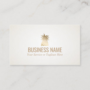 Carte De Visite Moderne Gold Pineappo Logo Planification des évé