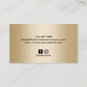 Carte De Visite Moderne Gold Purple Agate Maquillage Artiste Coiff (Dos)