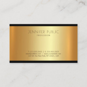 Carte De Visite Moderne Golden tendance Graceful Glamor Plain