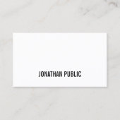Carte De Visite Moderne Graphisme Élégant Simple Plain Professiona (Devant)