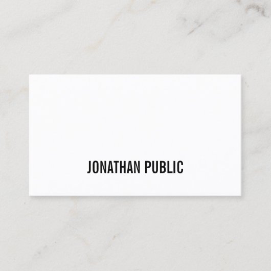 Carte De Visite Moderne Graphisme Élégant Simple Plain Professiona (Devant)