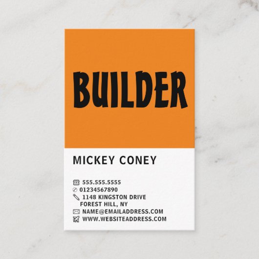 Carte De Visite Moderne Gras, Constructeurs, Constructeurs (Devant)