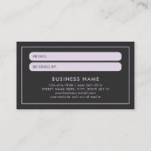 Carte De Visite Moderne Gras et simple recommandation d'un ami (Dos)