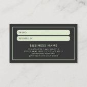 Carte De Visite Moderne Gras et simple recommandation d'un ami (Dos)